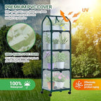 ohuhu mini greenhouse for indoor outdoor, small plastic, side view