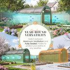 king bird premium 15x7x7 ft greenhouse for outdoors showing dimensions