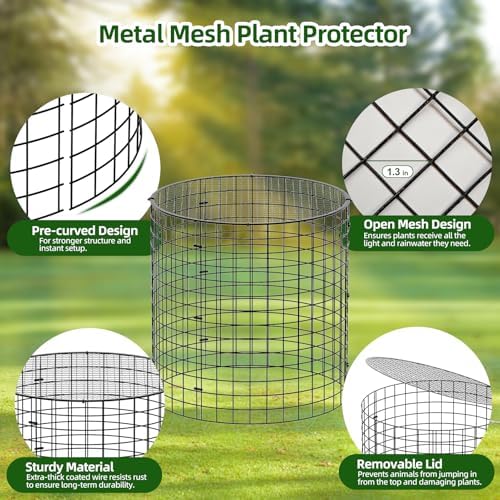 specilite 10 pack plant protector from animals, 14"x14", side view