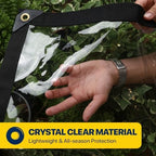 seal skin covers waterproof clear tarp 12x16 ft showing dimensions