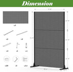 domi metal privacy screen, freestanding outdoor indoor divider on a desk or shelf