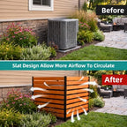 48x48in outdoor privacy fence screen for ac unit, close-up detail