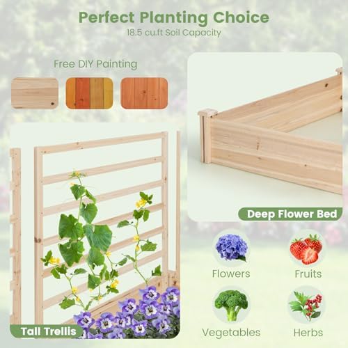 costway raised garden bed with 2 planter boxes, package contents