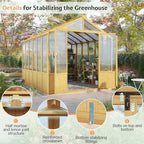 jocisland 8 x 9.5-ft wooden greenhouse on a desk or shelf