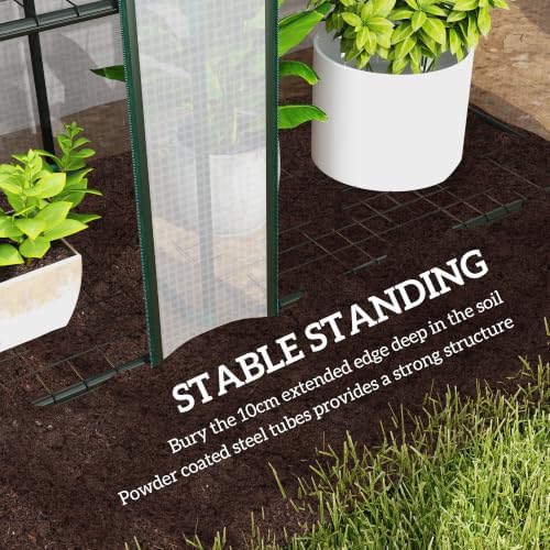 outsunny lean-to greenhouse with 3 tier shelves 84.6", package contents
