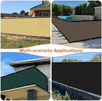 4ftx50ft fence privacy screen heavy duty 170 gsm, front angle view