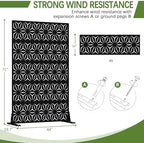 cofar metal privacy screen outdoor 72" h×44" w shown in use