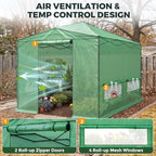 eagle peak 12x8 portable walk-in greenhouse, pop-up indoor shown in use