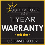 sunnydaze 4-arm hanging basket plant stand with adjustable, front angle view