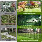 decorative garden fence, 40in h x 18ft l, side view