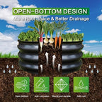 gardmax 2x2x1ft galvanized round raised garden bed kit, close-up detail