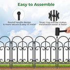 amagabeli 10 panels 17in(h)×10ft(l) decorative garden fences and, close-up detail