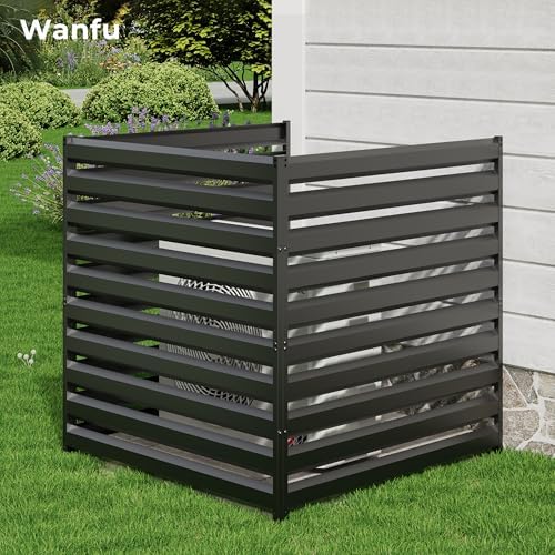 metal air conditioner fence, 42''h x 38''w (3panels) shown in use