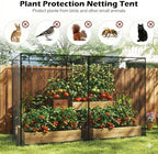 tangkula 10x6.5x6.5 ft crop cage, plant protection tent shown in use