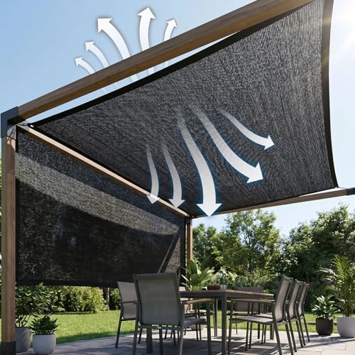 40% shade cloth 16×20ft hdpe mesh net with, front angle view
