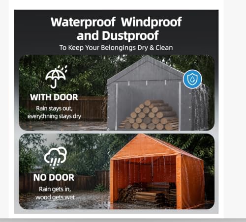 12x20 ft carport replacement zipper door,180g pe waterproof, package contents