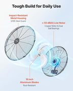 vevor wall mount fan, 18 in wall mounted, package contents