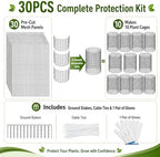metal wire plant protector,10 pack garden cages for shown in use