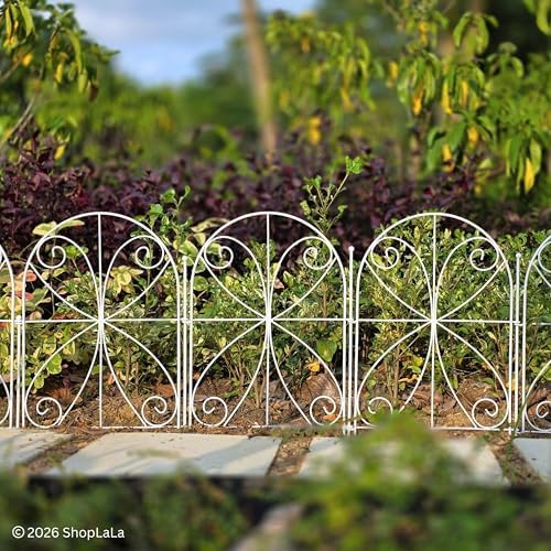 shoplala decorative garden fence (10 panels) 12.5inx16.5in animal, view 9