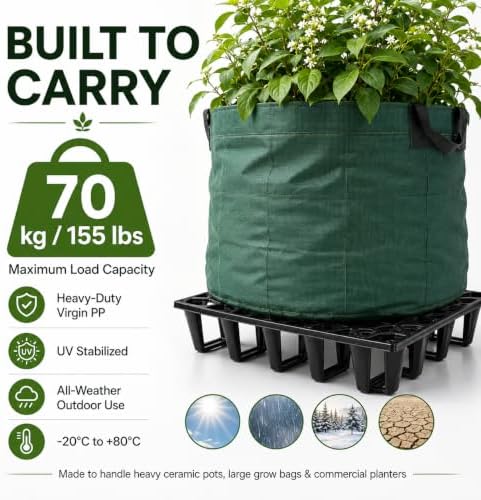plant riser – pot spacer for grow bags, side view
