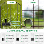vancastle decorative garden fence 25 panels, total 26ft, side view