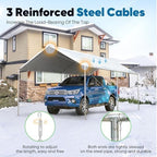 quictent 10x15 ft heavy duty car canopy galvanized, package contents