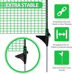 3'x82' temporary fence with posts, portable dog fence shown in use