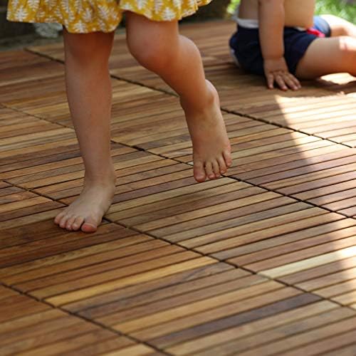 bare decor ez-floor interlocking flooring tiles in solid, side view
