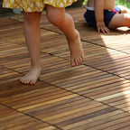 bare decor ez-floor interlocking flooring tiles in solid, side view