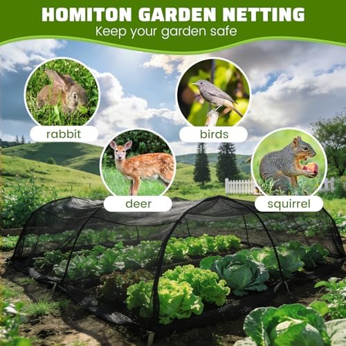 stronger garden mesh netting, 10 x 20 ft, side view