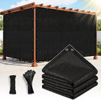 90% sun shade cloth with gromments, 0 8', main product view