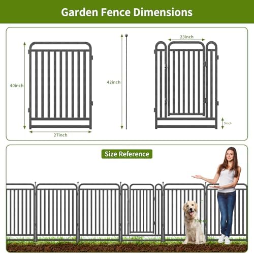 heavy duty garden fence animal barrier, 40" h on a desk or shelf