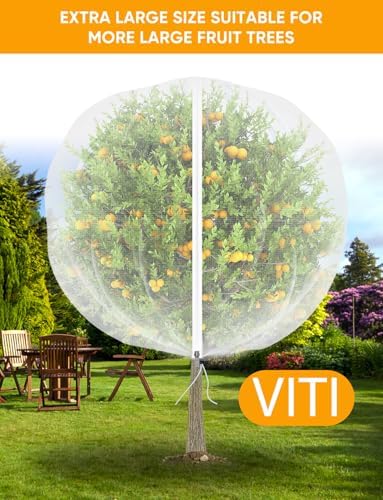 viti fruit tree netting for cicadas - with, front angle view
