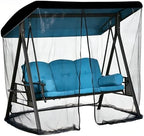 6.7x6.7x4.1ft outdoor mosquito netting for swing/patio, three-person large, main product view