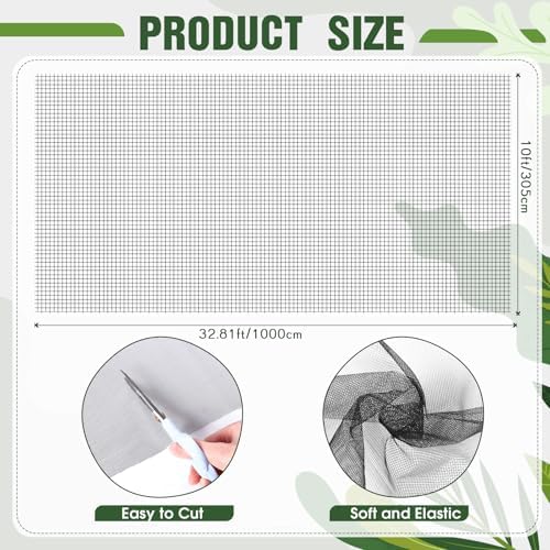 woanger 2 pack 10 x 33 ft mosquito, close-up detail