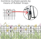 shoplala decorative garden fence border (20 panels) 12in(l) showing dimensions