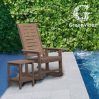greenvines outdoor rocking chairs set of 2, hdpe, side view