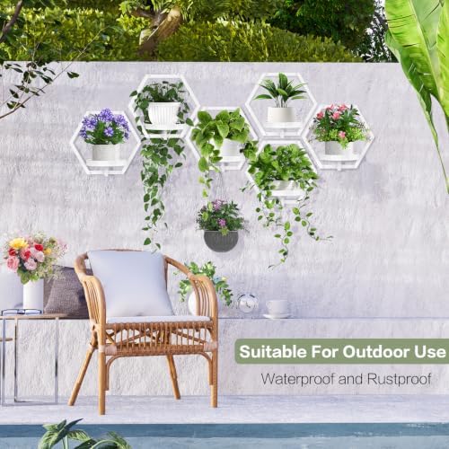 3 packs wall planters for indoor plants, 5.9inch, front angle view