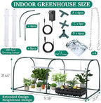 meonum mini greenhouse with grow light, 51.18 "l shown in use