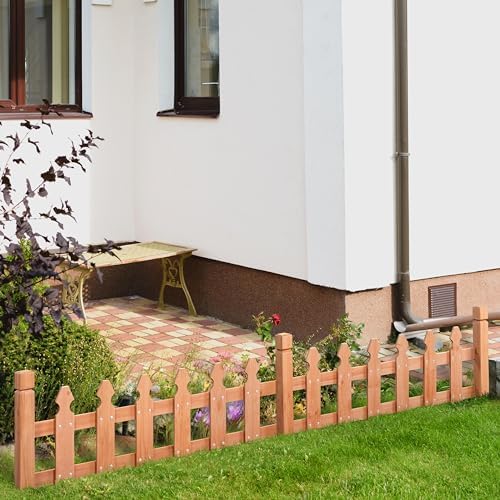 topeakmart 177.5in picket fence for garden, wooden fence, package contents