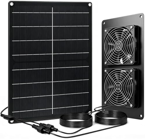 30w solar panel powered high airflow dual exhaust, main product view