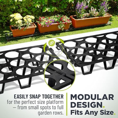 plant stand outdoor – plant riser 7 pack, front angle view