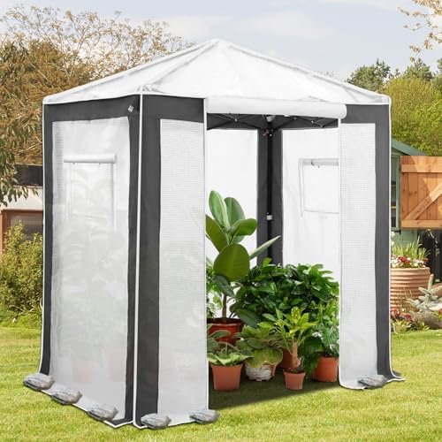 eagle peak 6x4 walk in pop up greenhouse showing dimensions