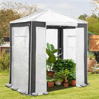 eagle peak 6x4 walk in pop up greenhouse showing dimensions