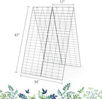 giantex 16 panels cucumber trellis, a-frame garden trellis, side view