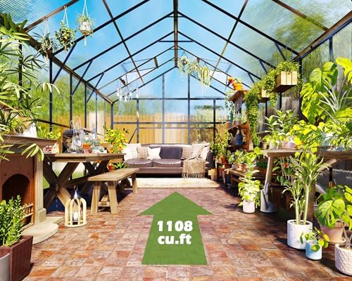 amerlife 10x12 ft polycarbonate greenhouse with 4 roof shown in use