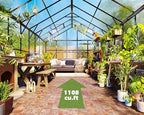 amerlife 10x12 ft polycarbonate greenhouse with 4 roof shown in use