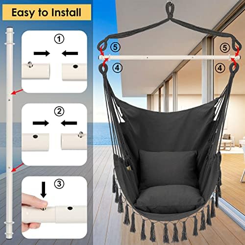 y- stop hammock chair hanging rope swing, max showing dimensions