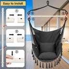 y- stop hammock chair hanging rope swing, max showing dimensions