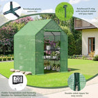 small greenhouse for outdoors, walk-in plant greenhouse with showing dimensions